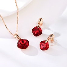 Show details for Skilled  Red Crystal 2 Pieces Jewelry Sets