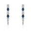 Show details for Featured Blue Platinum Plated Dangle Earrings with Full Guarantee
