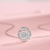 Picture of Sparkling Small Platinum Plated Pendant Necklace