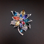 Show details for Nice Swarovski Element Colorful Brooche