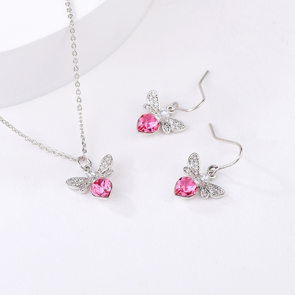 Picture of Fast Selling Pink Small 2 Piece Jewelry Set from Editor Picks