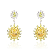 Picture of Irresistible White Cubic Zirconia Dangle Earrings As a Gift