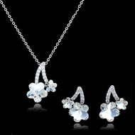 Picture of Efficiency In  Floral Transparent 2 Pieces Jewelry Sets