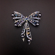 Show details for Designer Platinum Plated Small Brooche for Female