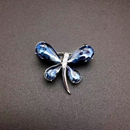 Show details for Zinc Alloy Blue Brooche in Bulk