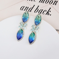 Picture of Featured Blue Copper or Brass Dangle Earrings with Full Guarantee