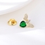 Show details for New Cubic Zirconia Green Brooche