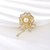 Picture of Hypoallergenic Gold Plated White Brooche with Beautiful Craftmanship