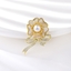 Show details for Hypoallergenic Gold Plated White Brooche with Beautiful Craftmanship