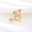 Show details for Copper or Brass Gold Plated Brooche with No-Risk Return