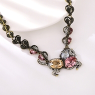 Show details for Zinc Alloy Swarovski Element Short Chain Necklace As a Gift