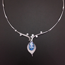 Show details for Big Swarovski Element Short Chain Necklace with Fast Delivery