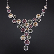 Show details for Hot Selling Purple Swarovski Element Short Chain Necklace from Top Designer