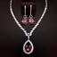 Show details for Hypoallergenic Purple Big 2 Piece Jewelry Set with Easy Return