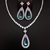 Picture of Platinum Plated Blue 2 Piece Jewelry Set at Great Low Price