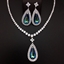 Show details for Platinum Plated Blue 2 Piece Jewelry Set at Great Low Price