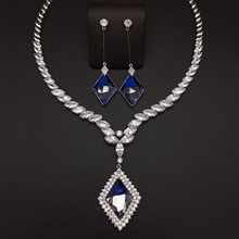 Show details for Pretty Swarovski Element Blue 2 Piece Jewelry Set