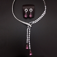 Show details for Fast Selling Purple Platinum Plated 2 Piece Jewelry Set from Editor Picks