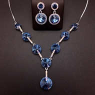 Show details for Reasonably Priced Platinum Plated Big 2 Piece Jewelry Set from Reliable Manufacturer