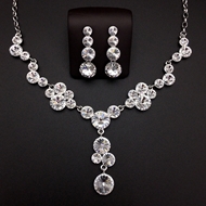 Show details for Funky Big White 2 Piece Jewelry Set