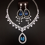 Show details for Irresistible Blue Big 2 Piece Jewelry Set Direct from Factory