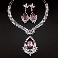 Show details for Beautiful Swarovski Element Zinc Alloy 2 Piece Jewelry Set