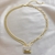 Picture of Bulk Gold Plated Delicate Short Chain Necklace with No-Risk Return