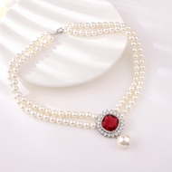 Show details for Copper or Brass Platinum Plated Short Chain Necklace from Certified Factory