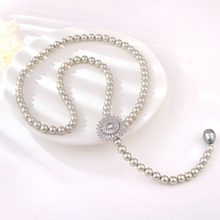 Show details for Beautiful Artificial Pearl Platinum Plated Y Necklace