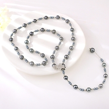 Show details for Featured Blue Platinum Plated Y Necklace with Full Guarantee