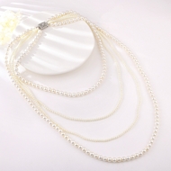 Show details for Trendy White Big Y Necklace with No-Risk Refund