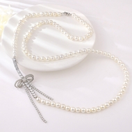 Show details for Good Quality Artificial Pearl Copper or Brass Y Necklace