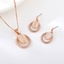 Show details for Designer Rose Gold Plated Classic 2 Piece Jewelry Set with Easy Return