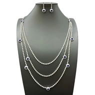 Picture of Fashionable Big White 2 Piece Jewelry Set