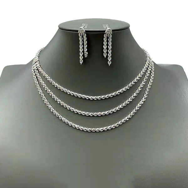 Picture of Hot Selling White Cubic Zirconia 2 Piece Jewelry Set from Top Designer