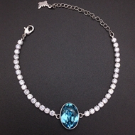 Show details for Trendy Blue Zinc Alloy Fashion Bracelet with No-Risk Refund
