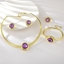 Show details for Fashionable Big Gold Plated 4 Piece Jewelry Set