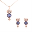 Show details for Delicate Artificial Crystal Rose Gold Plated 2 Piece Jewelry Set