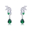 Show details for Distinctive Green Cubic Zirconia Dangle Earrings with Low MOQ