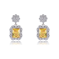 Picture of Good Quality Cubic Zirconia Yellow Dangle Earrings