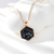 Picture of Buy Rose Gold Plated Black Pendant Necklace with Wow Elements