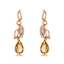 Show details for Beautiful Artificial Crystal Rose Gold Plated Dangle Earrings