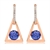 Picture of Nickel Free Rose Gold Plated Artificial Crystal Dangle Earrings with No-Risk Refund