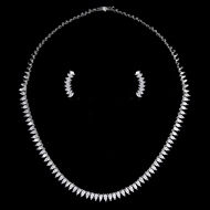 Show details for New Season White Platinum Plated 2 Piece Jewelry Set with SGS/ISO Certification