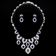 Show details for Fashionable Big Cubic Zirconia 2 Piece Jewelry Set
