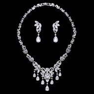 Show details for Copper or Brass Cubic Zirconia 2 Piece Jewelry Set with Unbeatable Quality