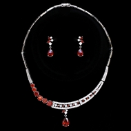 Show details for Delicate Cubic Zirconia Big 2 Piece Jewelry Set Direct from Factory