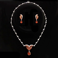 Show details for Luxury Cubic Zirconia 2 Piece Jewelry Set of Original Design