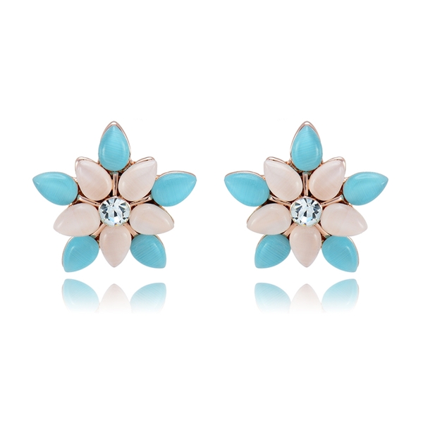 Picture of Great Value Rose Gold Plated Opal Stud Earrings with Member Discount