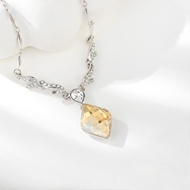 Show details for Zinc Alloy Swarovski Element Short Chain Necklace from Certified Factory